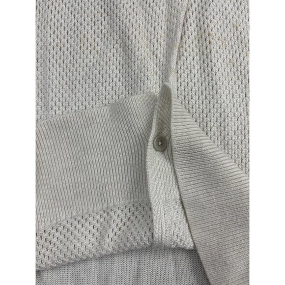 Lululemon Sweater Womens Small White Knit Pullover Mesh Panel Long Sleeve Logo - Picture 10 of 10